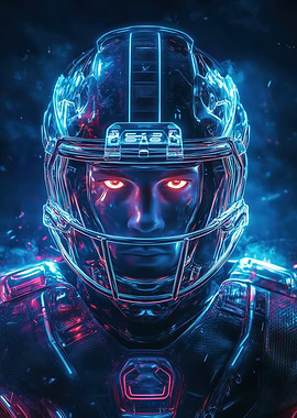 Cyberpunk Football Player