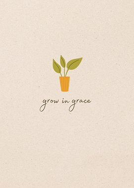Grow in Grace Plant Illustration