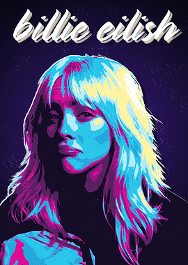 Billie Eilish Pop Art Portrait