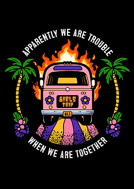 Girls Trip Van on Fire