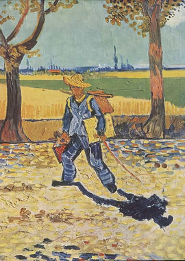 Walking Man in Field