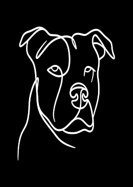 Pitbull Line Art