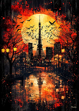 Crimson Dusk: Tokyo at Sunset