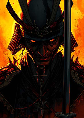 Samurai Warrior Illustration