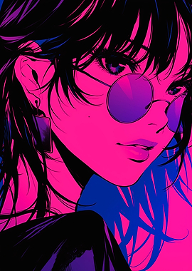 Anime Girl with Sunglasses