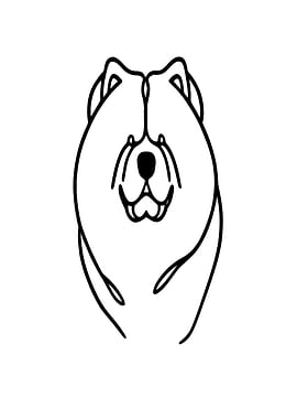 Chow Chow Line Art