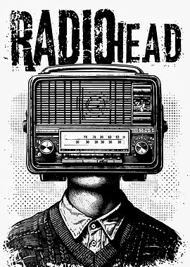 Radiohead Band Poster' Poster, picture, metal print, paint