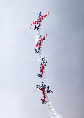Équipe de Voltige de l'Armée de l'Air ( Air Force Aerobatics Display Team) during a show
