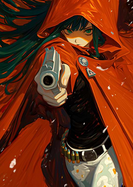 Anime Girl with Gun