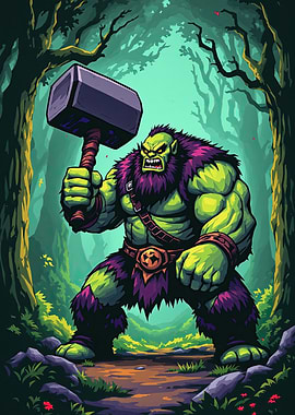 Green forest creature