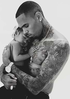 Chris Brown and Daughter