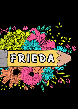 Frieda Floral Name Art