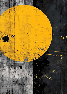 Abstract Yellow Circle