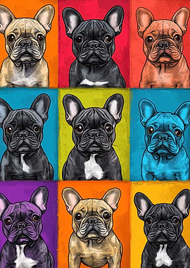 French Bulldog Pop Art