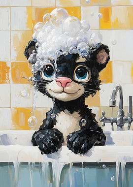 Black Panther Bath Time