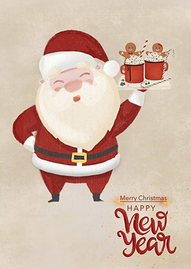 Santa Claus with Hot Chocolate