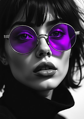 Woman in Purple Sunglasses