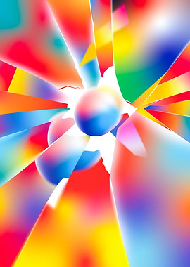 Abstract Colorful Burst