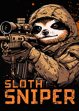 Sloth Sniper Illustration