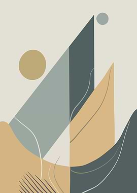 Sun and Structure, Abstract Minimalism, Geometric Art