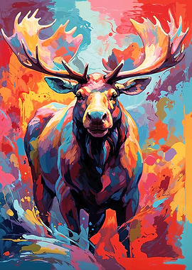 Moose in Color Burst - Vivid Instincts