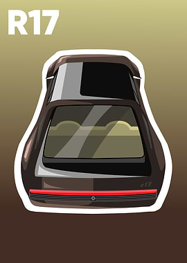 Renault R17 Car Illustration