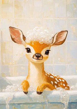 Fawn in a Bubble Bath