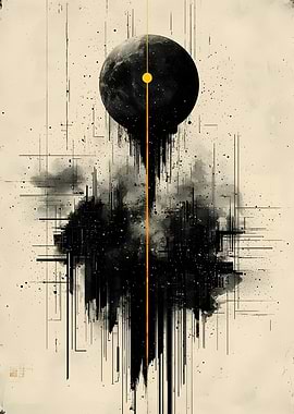 Abstract Lunar Skyline