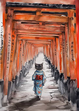 Neko at Fushimi Inari