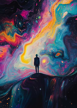 Man in Cosmic Landscape