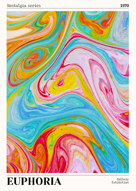 Euphoria 1970 Abstract Gallery Art