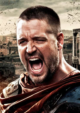 Roman Gladiator Yelling