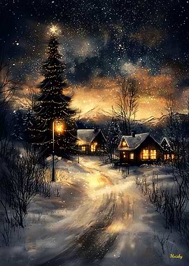 Snowy Christmas Village