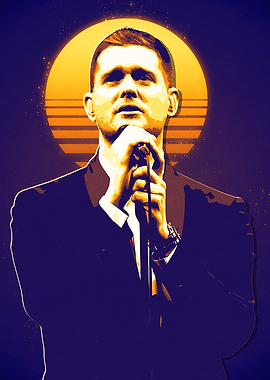michael buble Retro Singer Portrait
