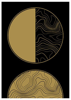 Abstract Gold Circles