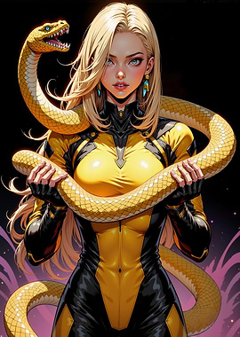 Yellowjacket with Snake