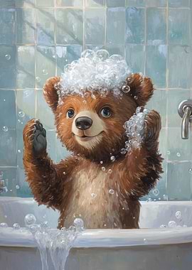 Bear in a Bubble Bath