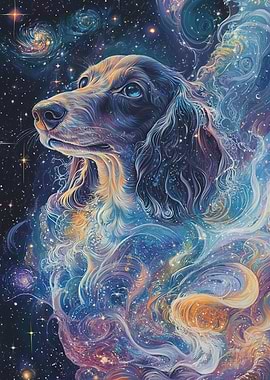 Cosmic Dreaming Dachshund Doxie
