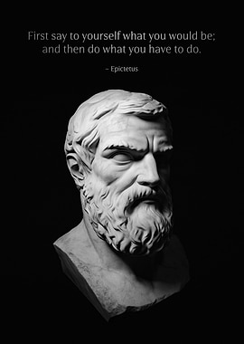 Epictetus Stoic Quote & Bust