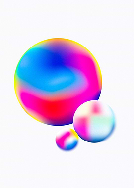 Abstract Colorful Spheres