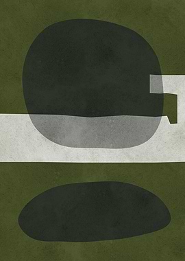 Abstract Green Shapes