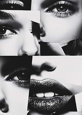 Black and White Collage of Faces