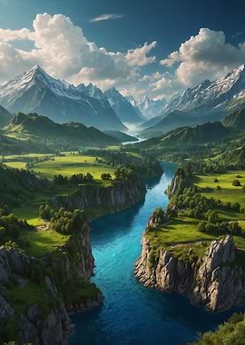 Mountain River Valley