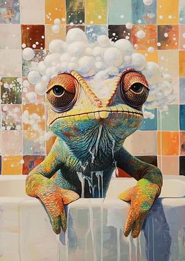 Chameleon Bath Time
