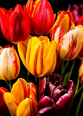 Colorful Tulips Bouquet