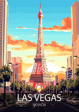 Las Vegas Nevada digital illustration