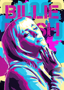 Billie Eilish Pop Art Portrait
