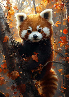 Red Panda in Autumn