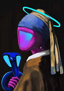 Black Snake with a Pearl Earring