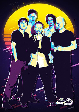 radio head Band Retro Art